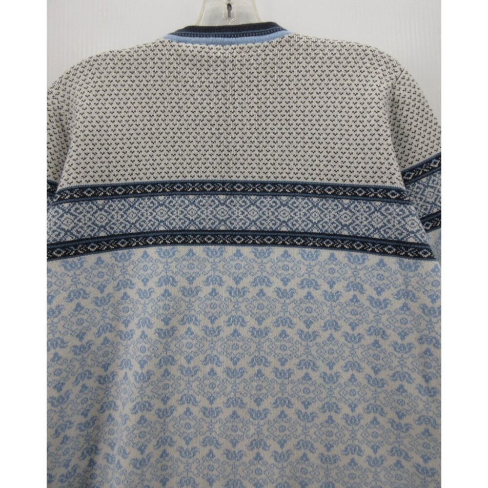 VINTAGE LL Bean Sweater Small Cardigan Birdseye Nordic Fair Isle - Picture 8 of 10